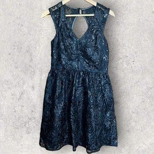 Black Sequin Mini Party Dress